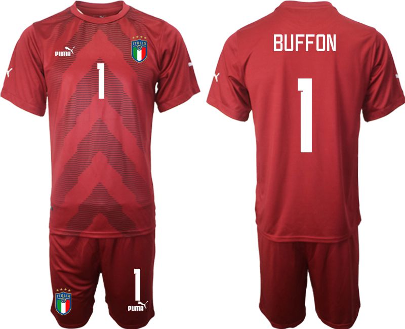 Men 2022 World Cup National Team Italy red goalkeeper 1 Soccer Jersey
